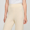 Valaud Cable Knit Trousers Ecru