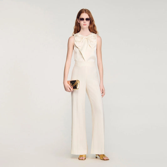 Tobias Buttoned-Slit Straight-Leg Trousers Ecru
