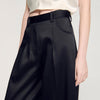 Zephir Satin-Effect Wide-Leg Trousers Black