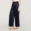 Zephir Satin-Effect Wide-Leg Trousers Black