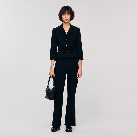 Amory Straight-Leg Trousers Black