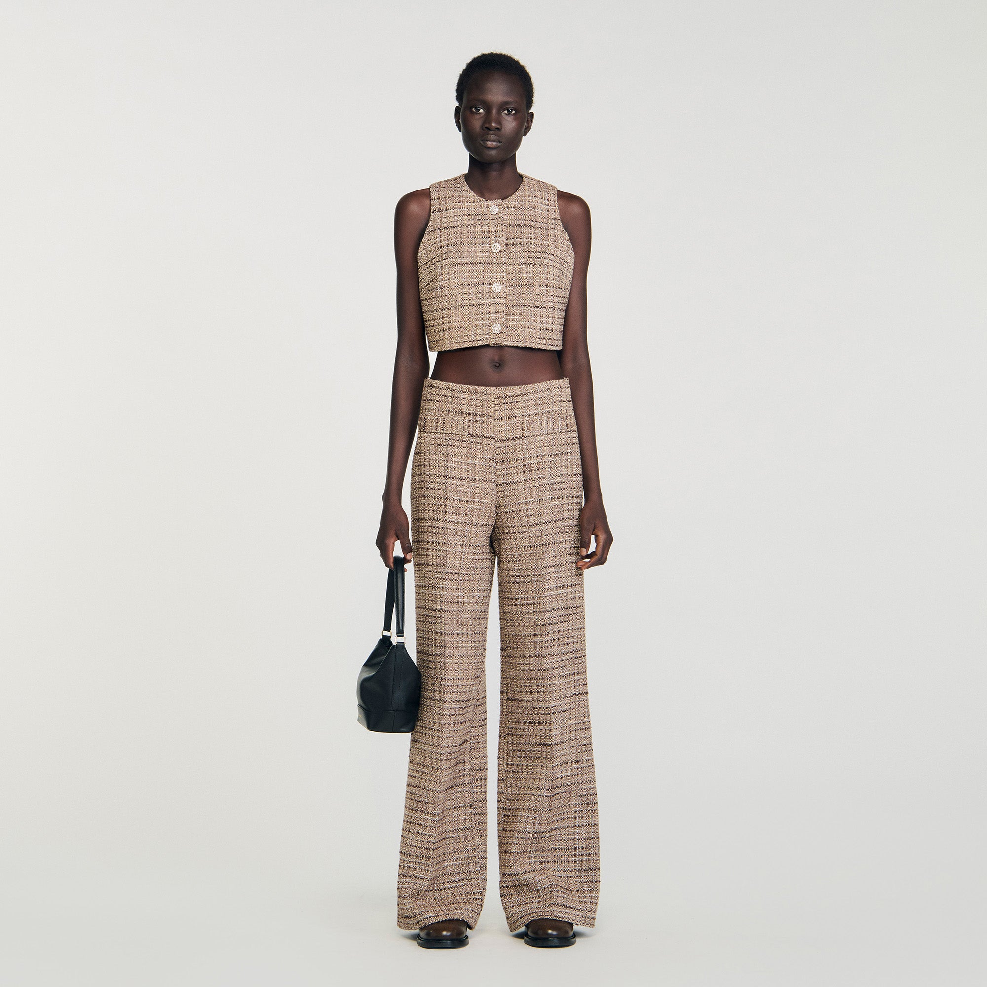 Bardem Decorative Tweed Trousers Brown