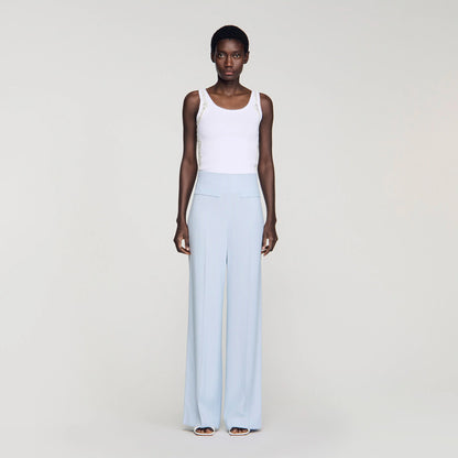 Concorde Striped Sequin Trousers Sky Blue