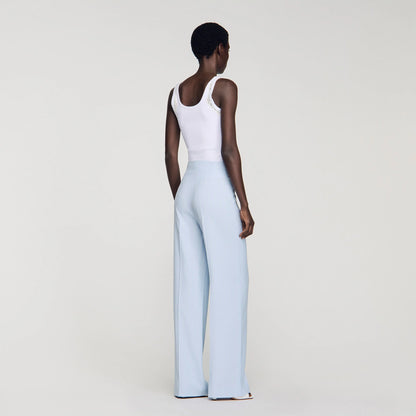 Concorde Striped Sequin Trousers Sky Blue