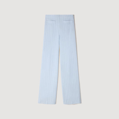 Concorde Striped Sequin Trousers Sky Blue