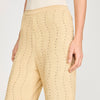 Lolame Rhinestone Knit Trousers Gold