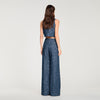 Bill Sequin Trousers Navy Blue