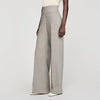 Leyo Wide-Leg Checked Wool Trousers Greige