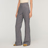 Floral Print Floaty Trousers Deep Blue Ocher