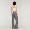 Floral Print Floaty Trousers Deep Blue Ocher