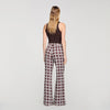 Doris Floral-Print Floaty Trousers Marron / Bleu