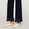 Telor Ruffled Knit Trousers Black