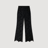 Amani Guipure Lace Trousers BLACK