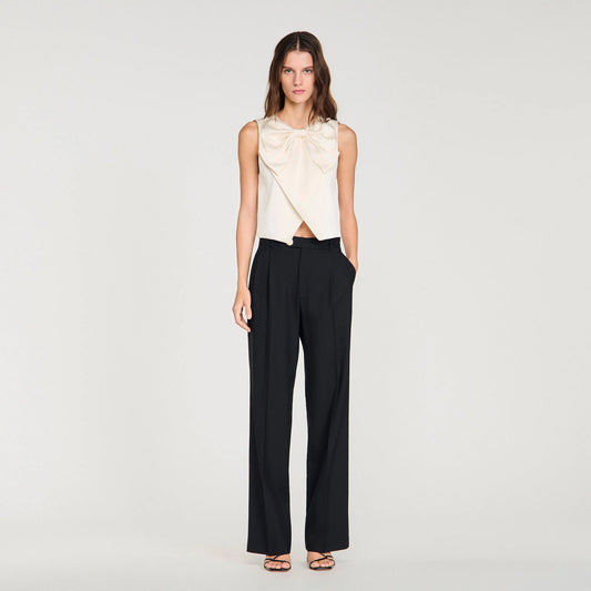 Terence Pressed-Crease Suit Trousers Black