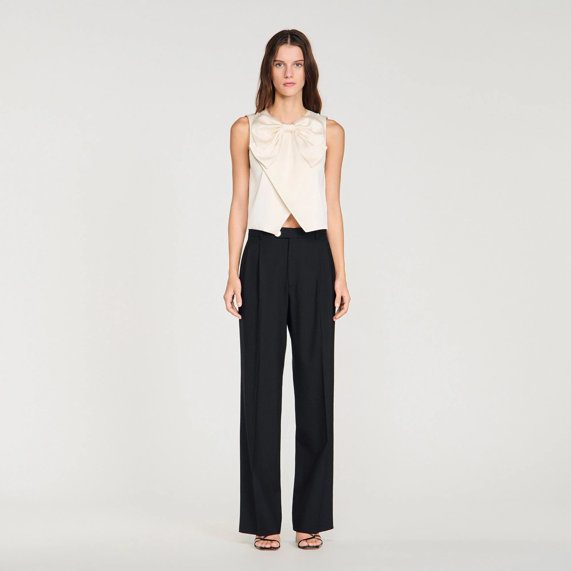 Terence Pressed-Crease Suit Trousers Black