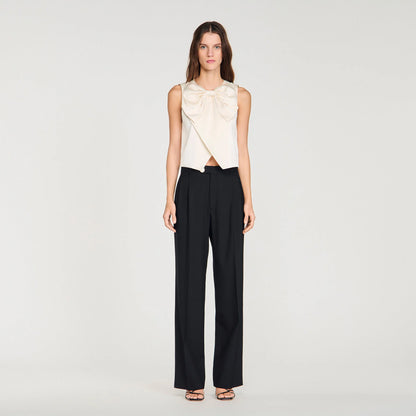 Terence Pressed-Crease Suit Trousers Black