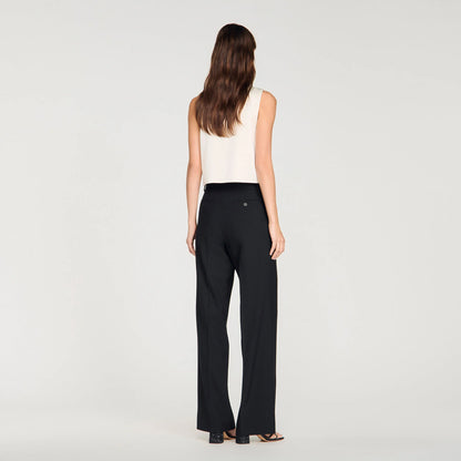 Terence Pressed-Crease Suit Trousers Black