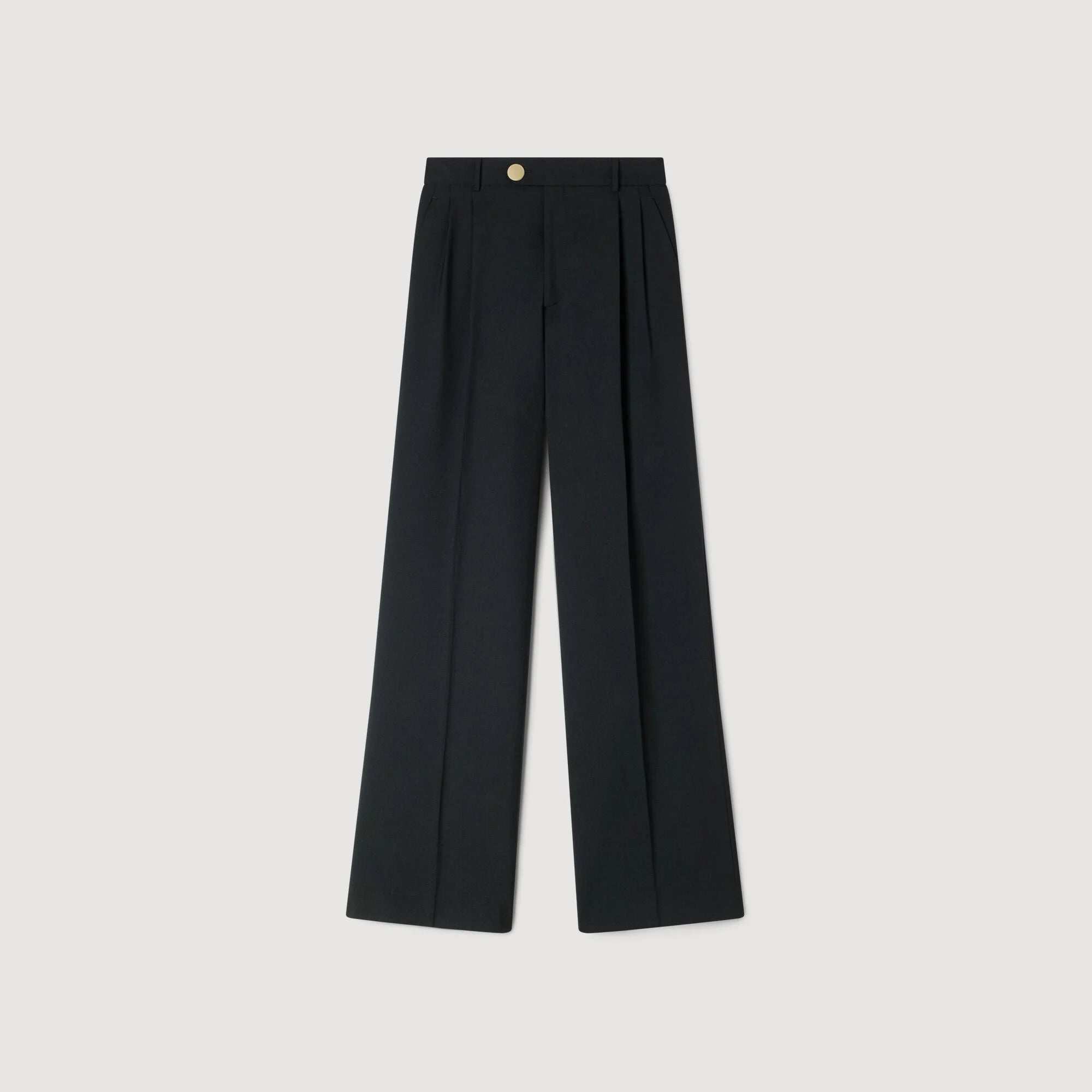 Terence Pressed-Crease Suit Trousers Black