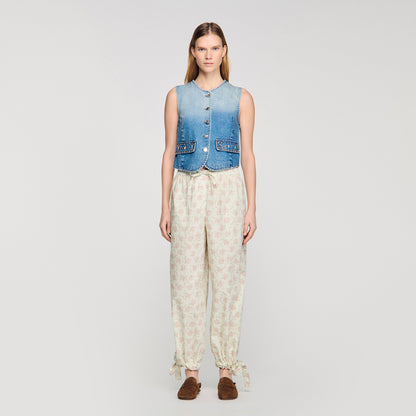 Davi Floral Wide-Leg Trousers Pink / Green