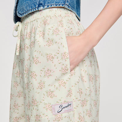 Davi Floral Wide-Leg Trousers Pink / Green