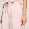Satin Wide Leg Trousers Light Pink