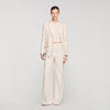 Serge Striped Trousers ECRU / SILVER