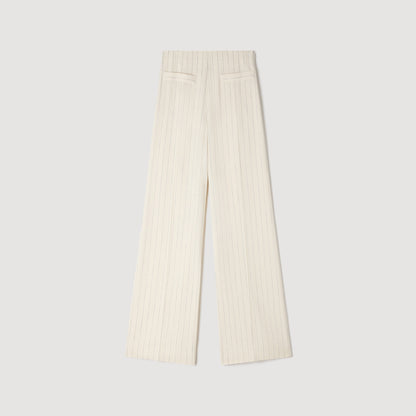 Serge Striped Trousers ECRU / SILVER