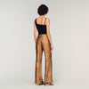 Bandana Print Floaty Trousers Brown Black