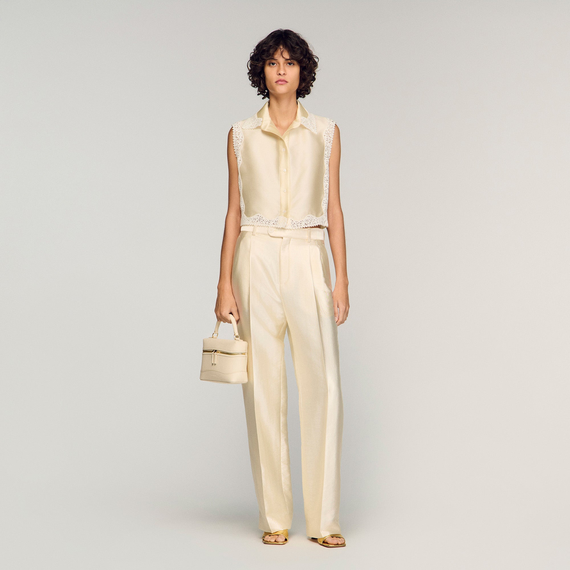Satin Trousers Cream