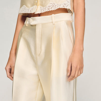 Satin Trousers Cream