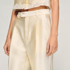 Satin Trousers Cream