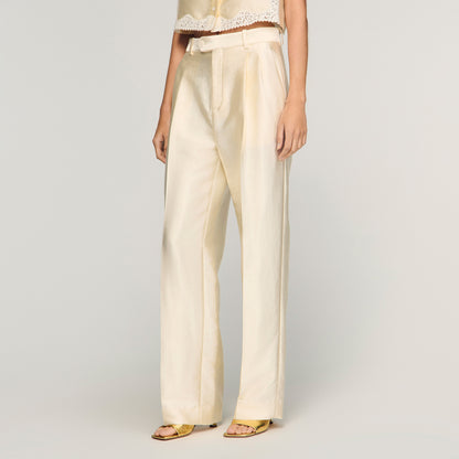 Satin Trousers Cream