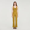 Milan Pointelle Knit Trousers Olive