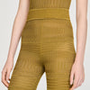 Milan Pointelle Knit Trousers Olive