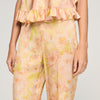 Floral Print Floaty Trousers Pink Green