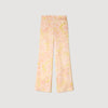 Provena Floral-Print Floaty Trousers Pink / Green