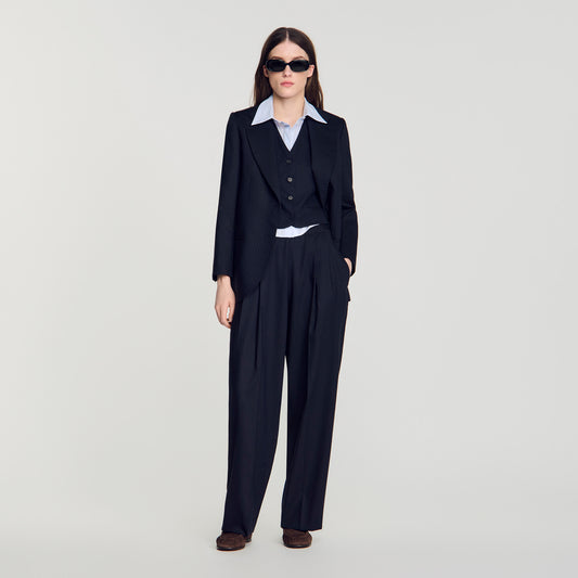 Solmarin Striped wool trousers Navy Blue