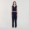 Solmarin Striped wool trousers Navy Blue