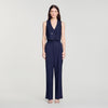 Mabillon Striped sequin trousers Dark Navy