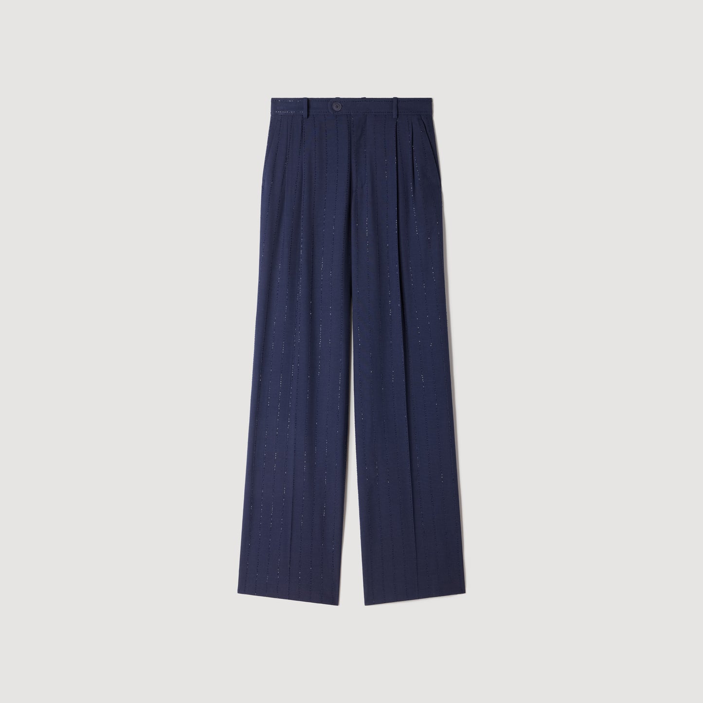 Mabillon Striped sequin trousers Dark Navy