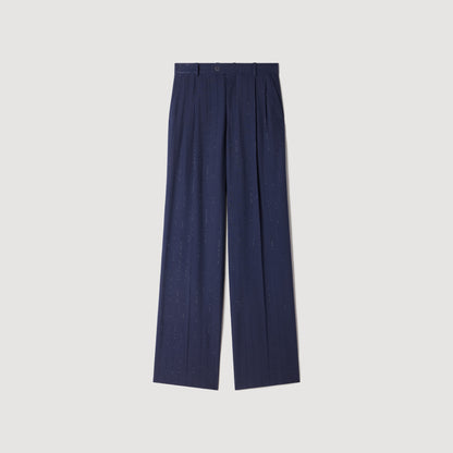 Mabillon Striped sequin trousers Dark Navy