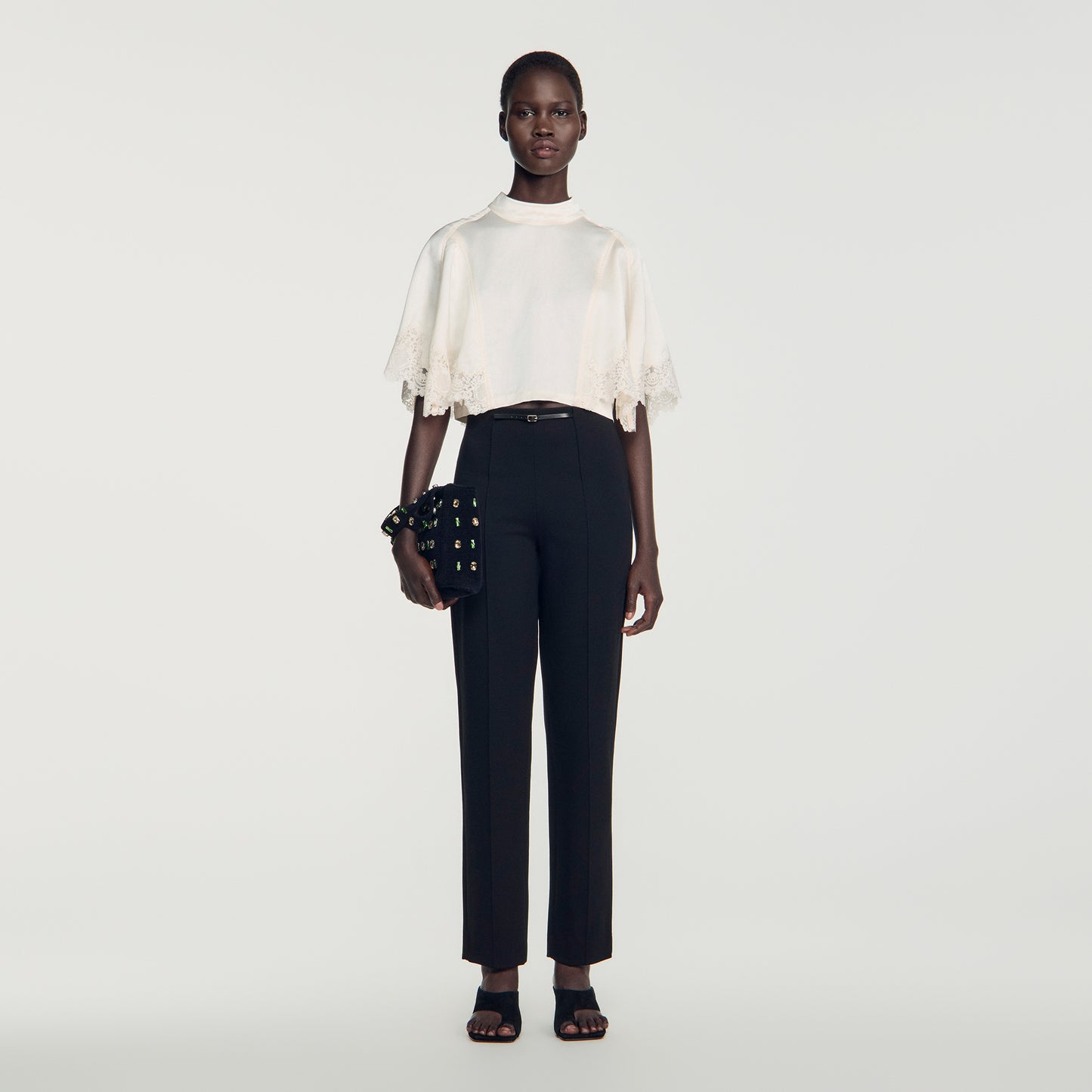 Sawye Stretch straight-leg trousers Black