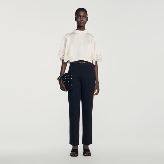 Sawye Stretch straight-leg trousers Black