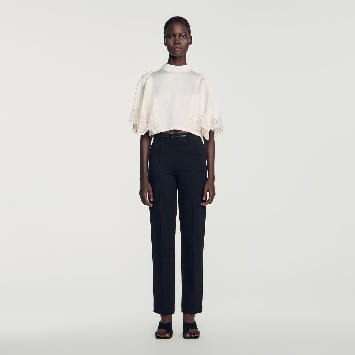Sawye Stretch straight-leg trousers Black