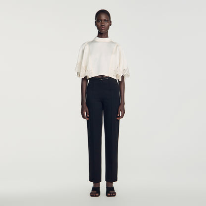 Sawye Stretch straight-leg trousers Black