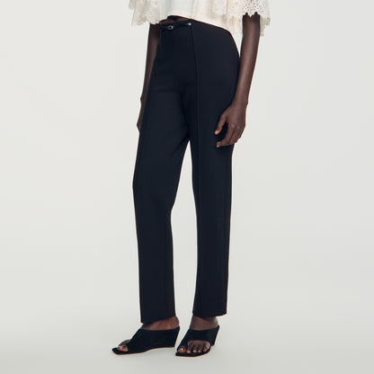 Sawye Stretch straight-leg trousers Black