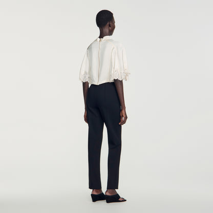 Sawye Stretch straight-leg trousers Black