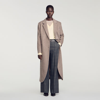 Colton Checked straight-leg trousers Grey