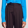 Paige Striped straight-leg trousers Marron / Bleu