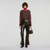 Thompson Distressed leather trousers Brown